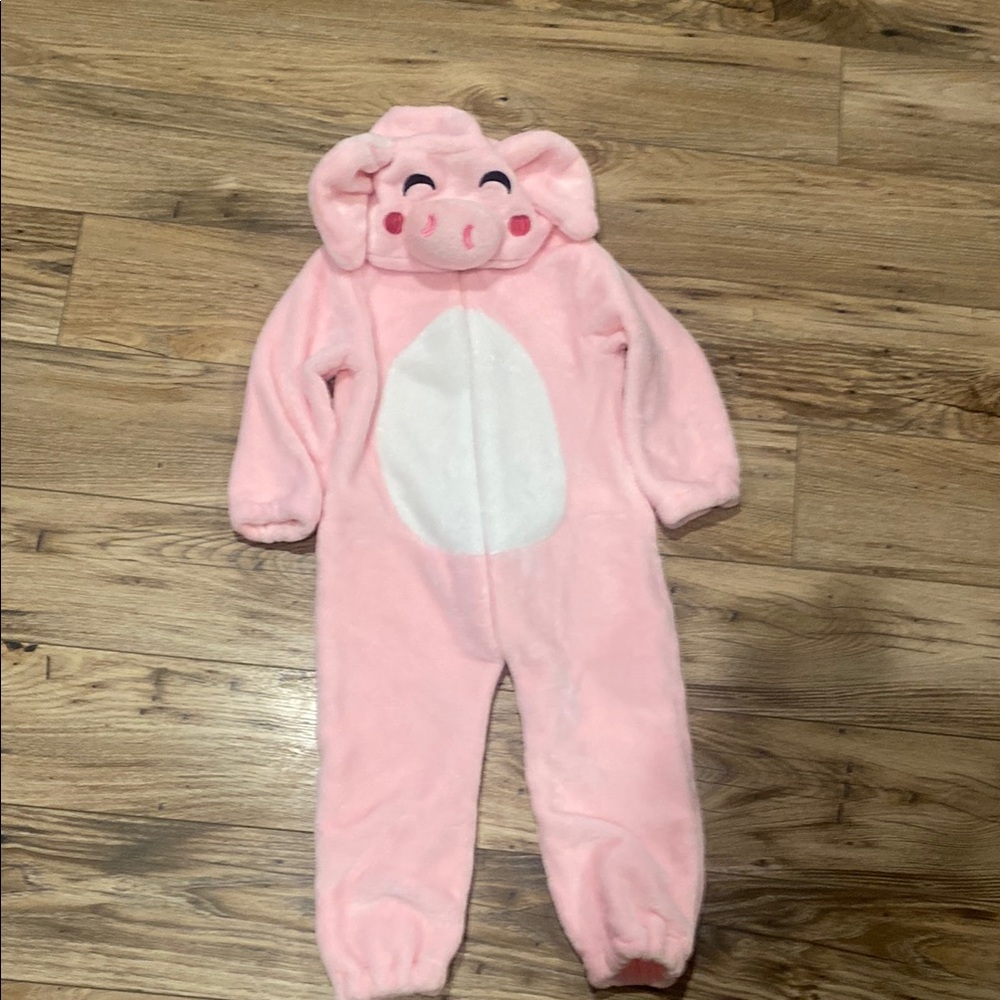 Pink and White Animal Hooded Footies
